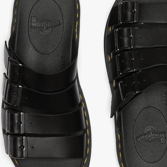 ❌SOLD❌ EUC [Dr. Martens] Black Leather Tate Sandals w Adjustable Buckles Mens 12 - Picture 4 of 15